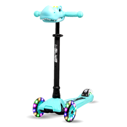 I-GLIDE Scootee Cuteez Dinosaur Head Aqua