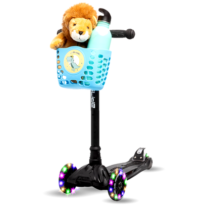 I-GLIDE 3 Wheel Kids Scooter with Basket - Black